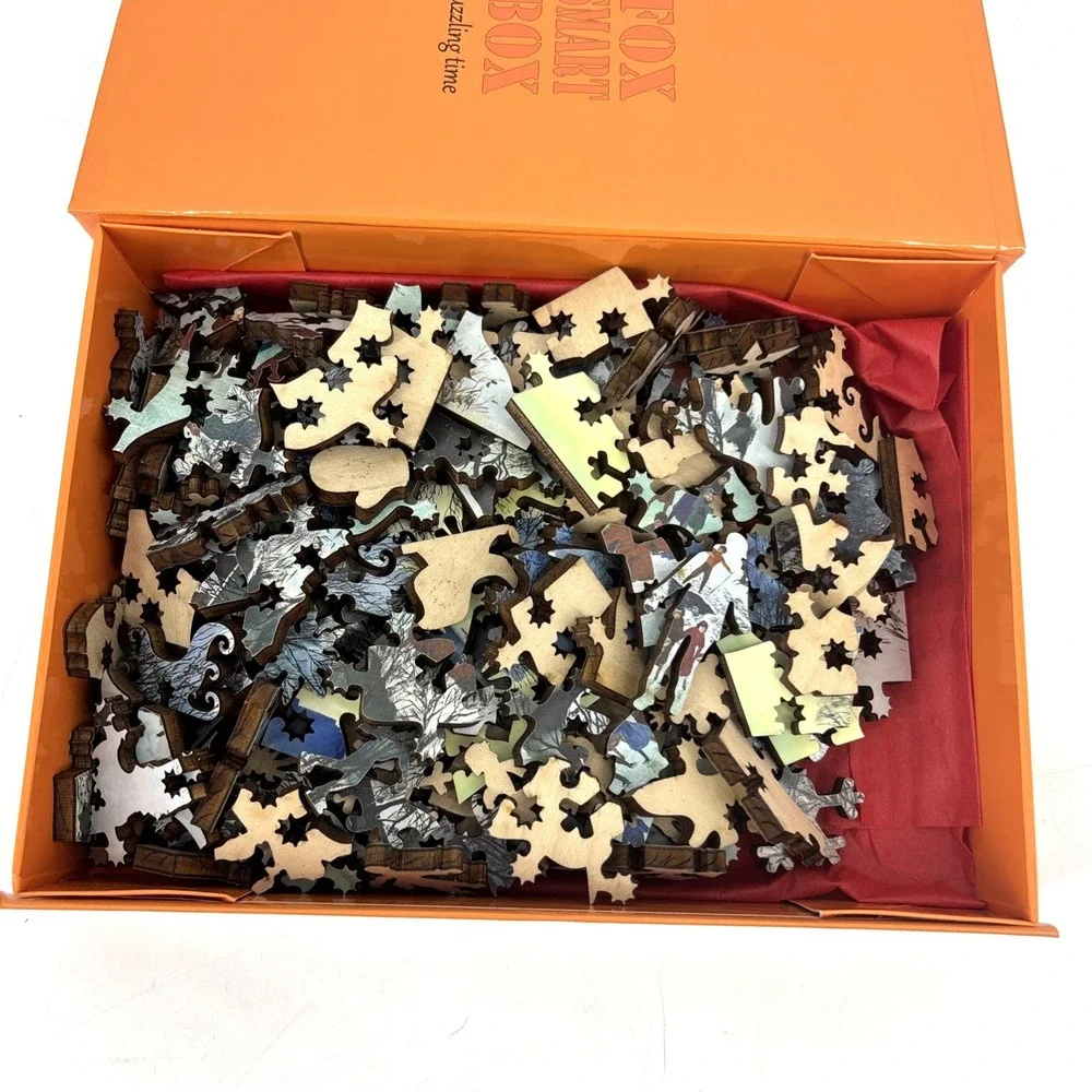 Fox Smart Box Premium Wood Jigsaw Puzzle Whimsies Skating in Central Park 180 PC